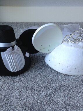 SET OF DISNEY PARKS MINNIE BRIDE AND MICKEY GROOM EAR HATS – NWT